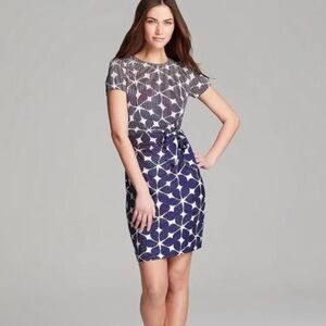 DVF Silk Printed Tie-Waist Dress – Size 4